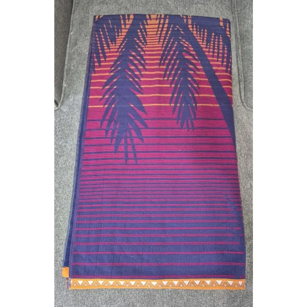 Trident Reversible Cotton Palm Tree Tropical Beach Towel 40x72 Multicolor NEW